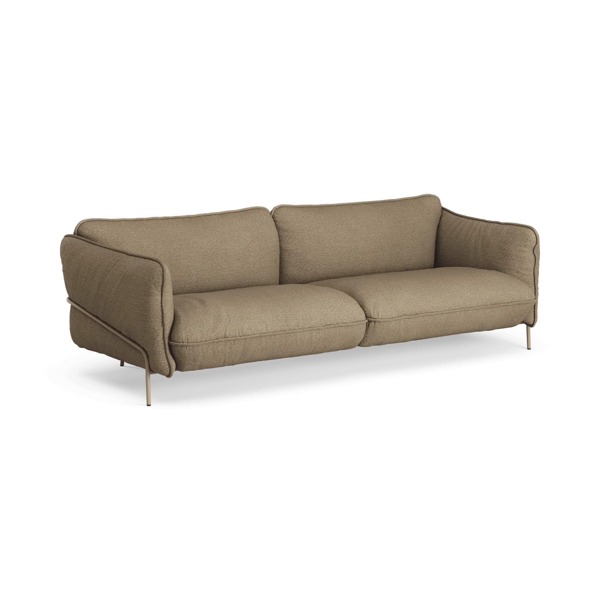 Continental sofa, Barnum 04 Juta-stålram nøttebrun Swedese