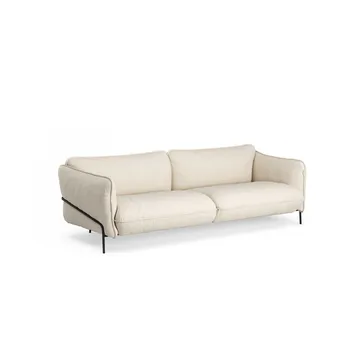 Continental sofa - Sealife Light beige/white-svartlakkert stål - Swedese
