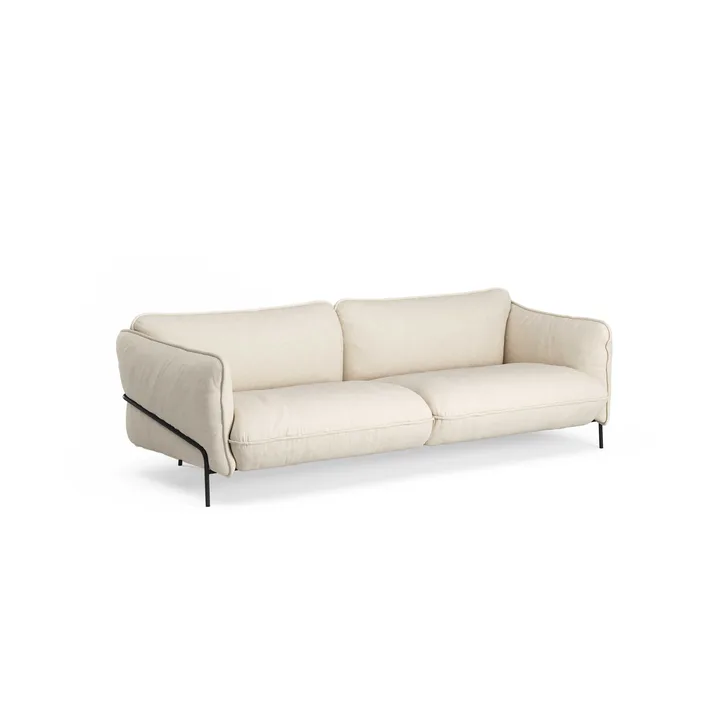 Continental sofa - Sealife Light beige/white-svartlakkert stål - Swedese