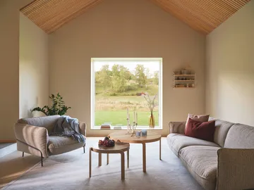 Continental sofa - Wave Cobblestone-svartlakkeret stål - Swedese