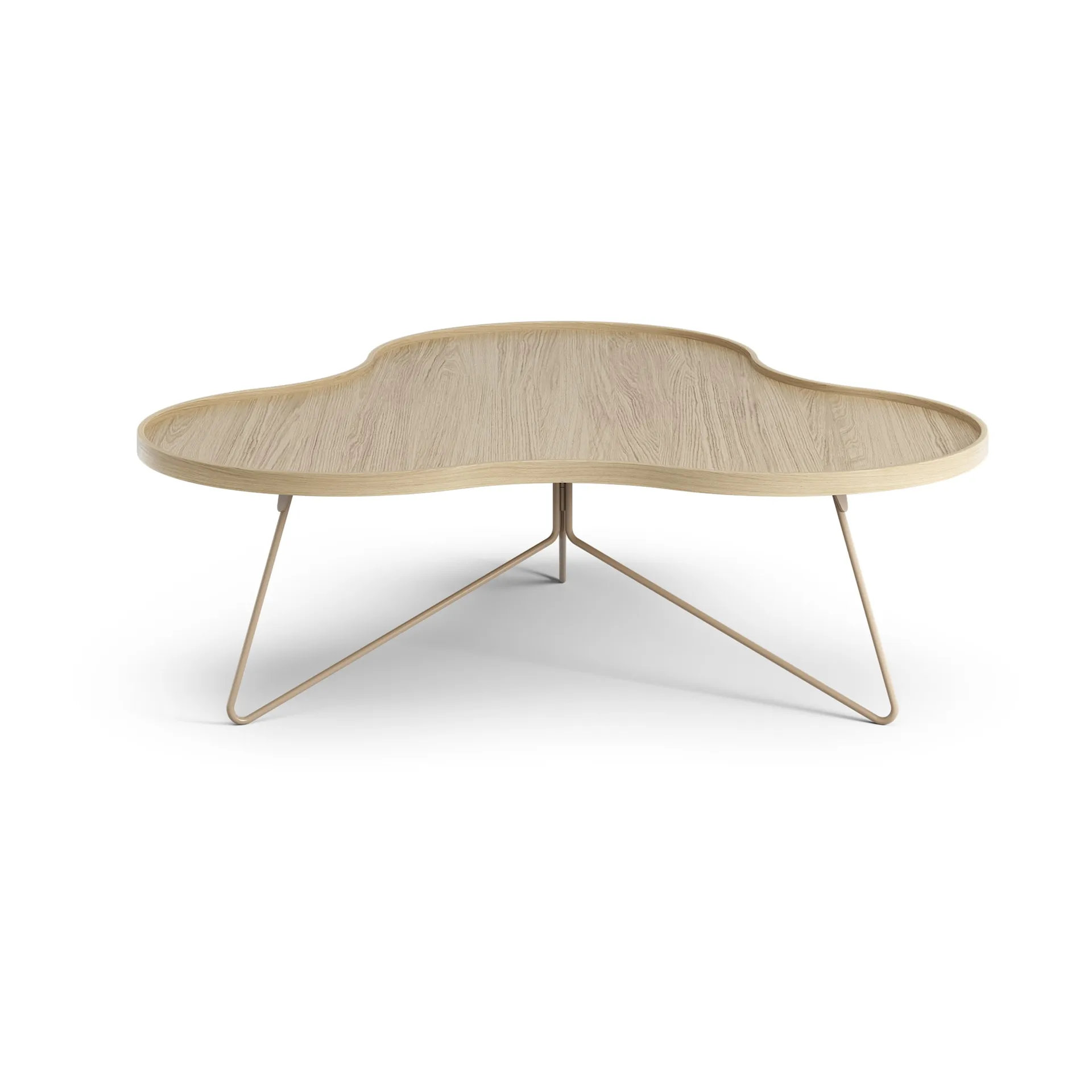 Flower mono bord 107 x 114 cm, H39 Eik lakkert-nutmeg RAL1019 Swedese