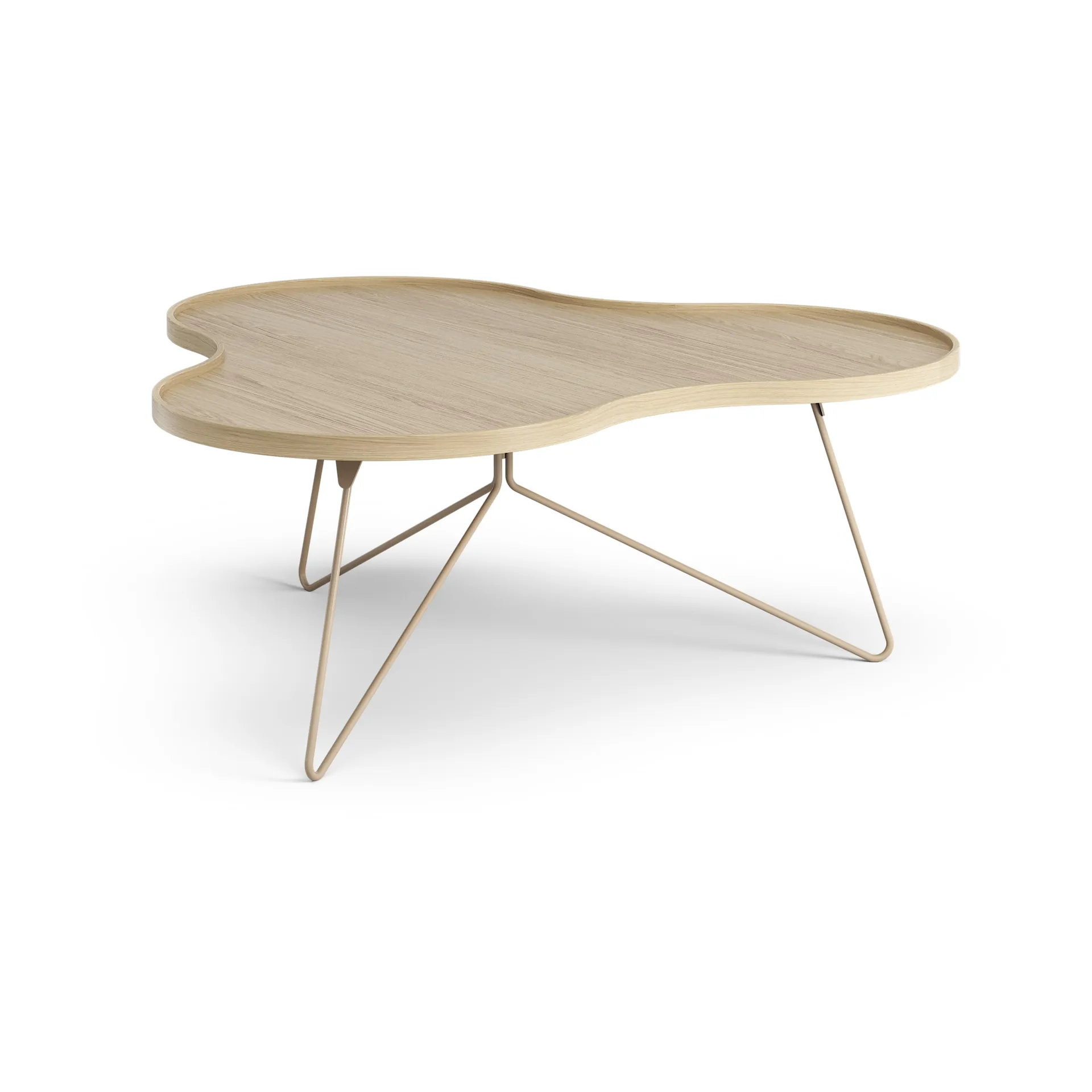 Flower mono bord 107 x 114 cm, H45 Eik lakkert-nutmeg RAL1019 Swedese