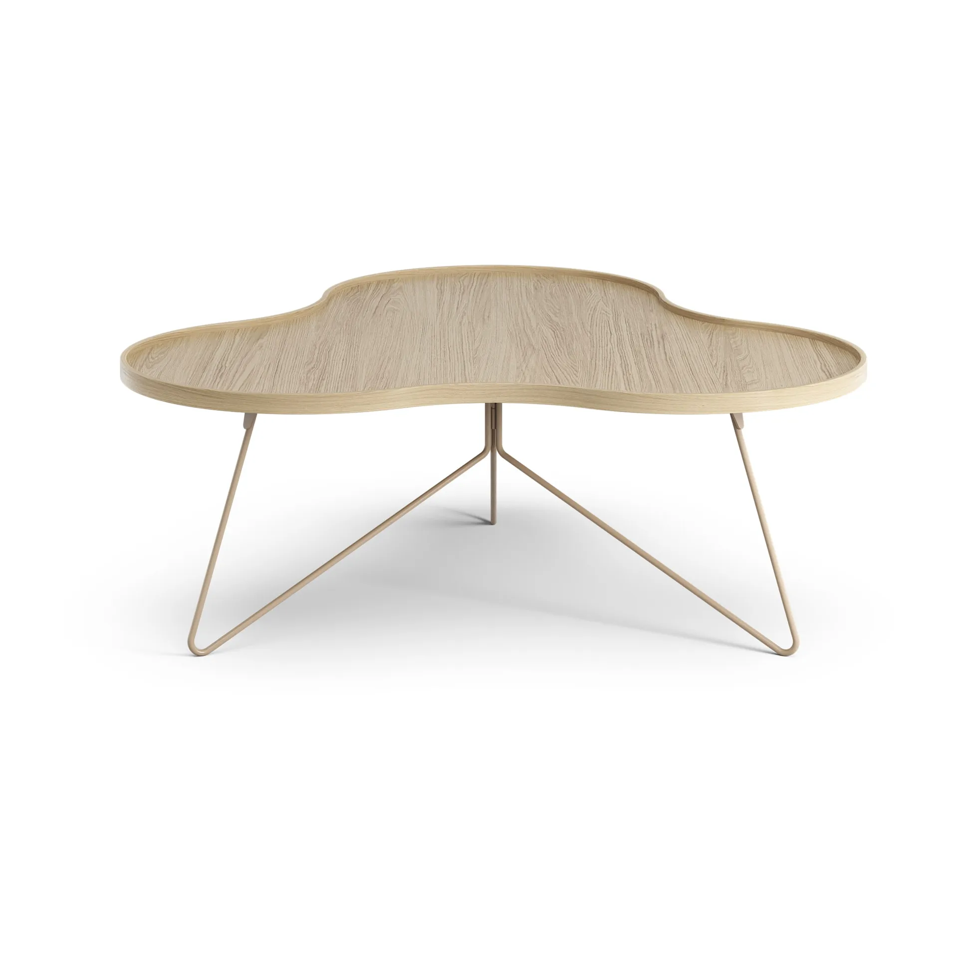 Flower mono bord 107 x 114 cm, H45 Eik lakkert-nutmeg RAL1019 Swedese