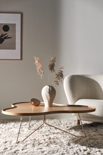 Flower mono bord 107 x 114 cm - H45 Eik lakkert-nutmeg RAL1019 - Swedese