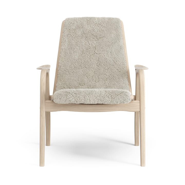 Laminett lenestol hvitpigmentert eik/saueskinn, Moonlight (beige) Swedese