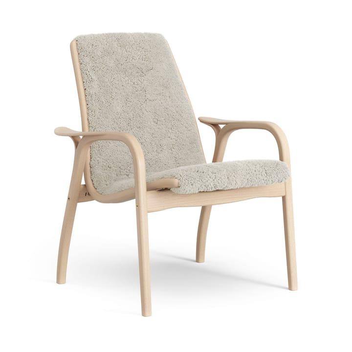 Laminett lenestol lakkert bøk/saueskinn - Moonlight (beige) - Swedese