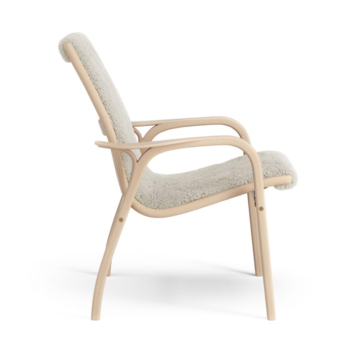 Laminett lenestol lakkert bøk/saueskinn, Moonlight (beige) Swedese