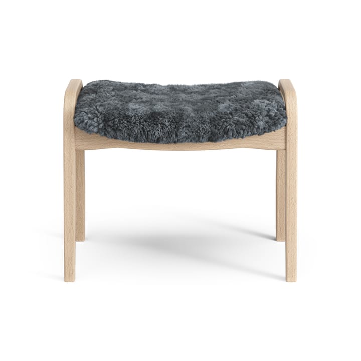 Lamini fotskammel til barn lakkert bøk/saueskinn, Charcoal (mørk grå) Swedese