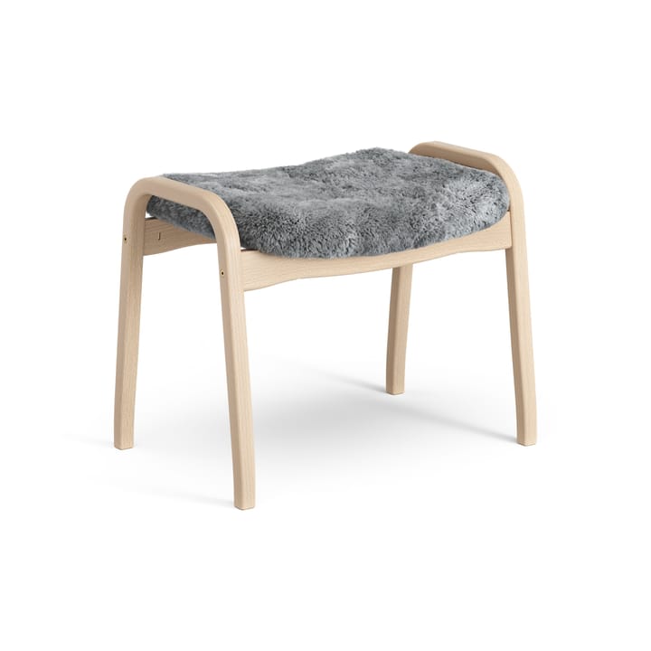 Lamino fotskammel lakkert bøk/saueskinn - Scandinavian Grey (grå) - Swedese