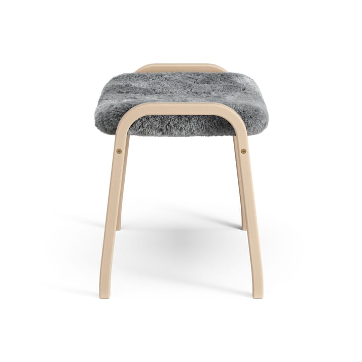 Lamino fotskammel lakkert bøk/saueskinn, Scandinavian Grey (grå) Swedese