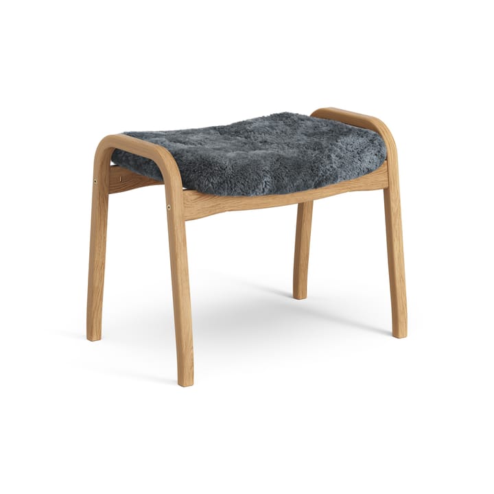 Lamino fotskammel oljet eik/saueskinn - Charcoal (mørk grå) - Swedese