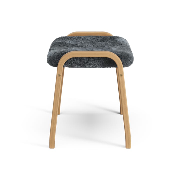Lamino fotskammel oljet eik/saueskinn, Charcoal (mørk grå) Swedese