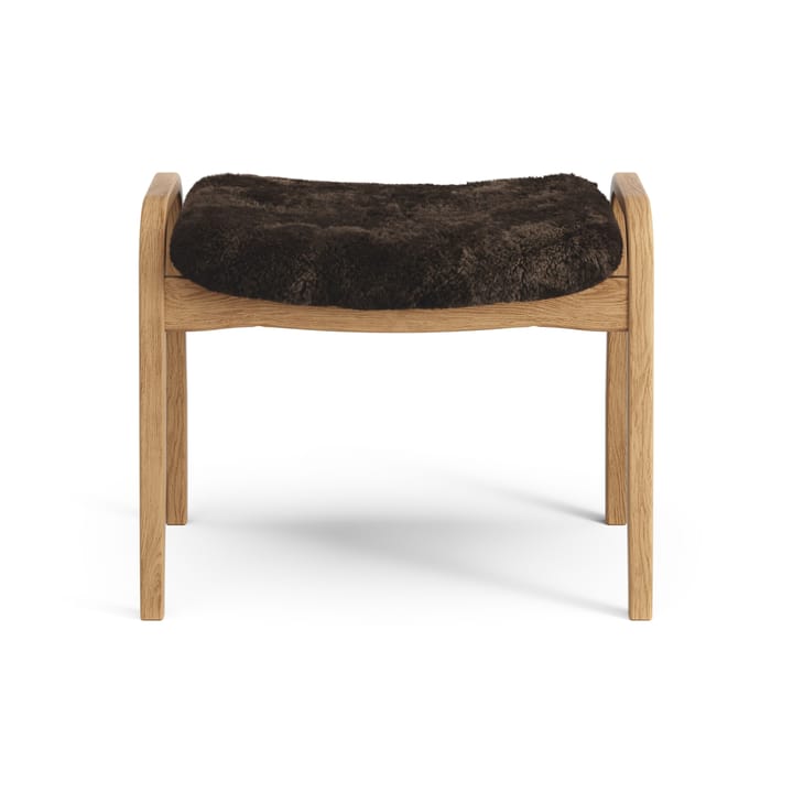 Lamino fotskammel oljet eik/saueskinn, Espresso (brun) Swedese