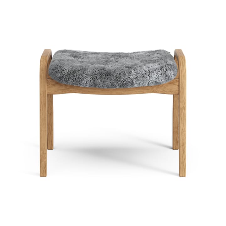 Lamino fotskammel oljet eik/saueskinn, Scandinavian Grey (grå) Swedese