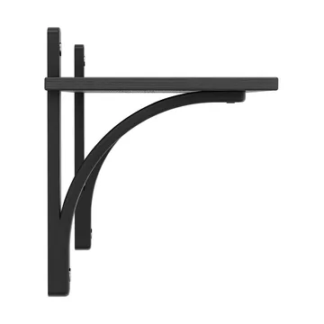 Levi hylle 1 hylleplan - Svartlasert ask-aluminium, 90 cm - Swedese