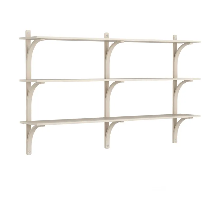 Levi hylle 3 hylleplan - Hvitpigmentert ask-aluminium, 180 cm - Swedese