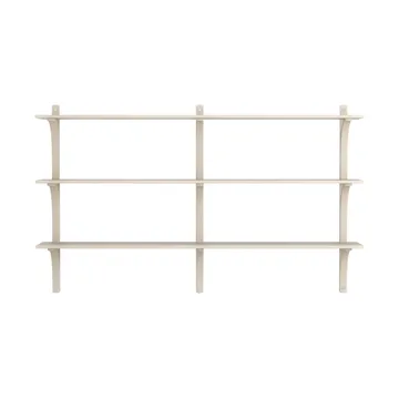 Levi hylle 3 hylleplan - Hvitpigmentert ask-aluminium, 180 cm - Swedese