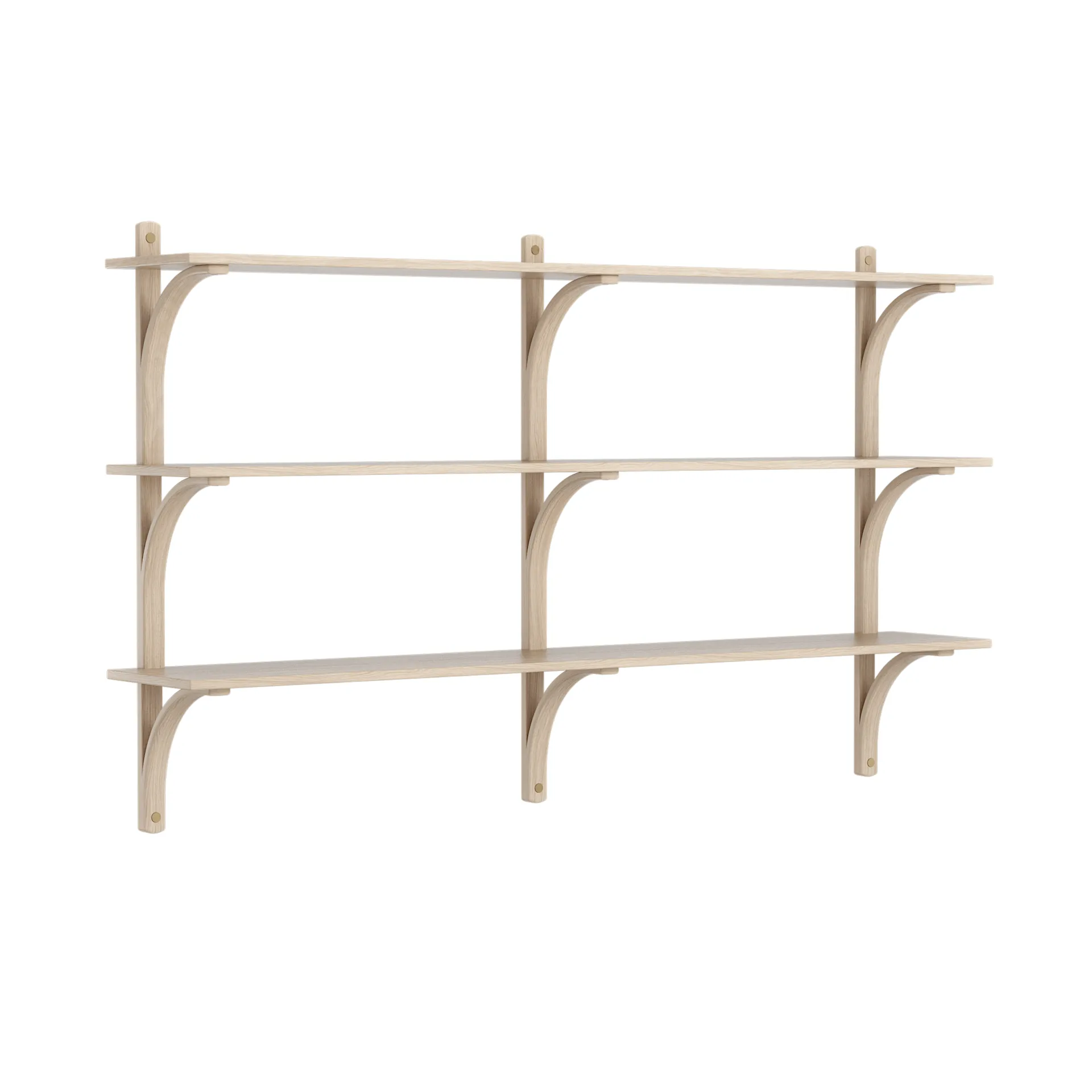 Levi hylle 3 hylleplan, Hvitpigmentert eik-aluminium, 180 cm Swedese