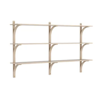 Levi hylle 3 hylleplan - Hvitpigmentert eik-aluminium, 180 cm - Swedese