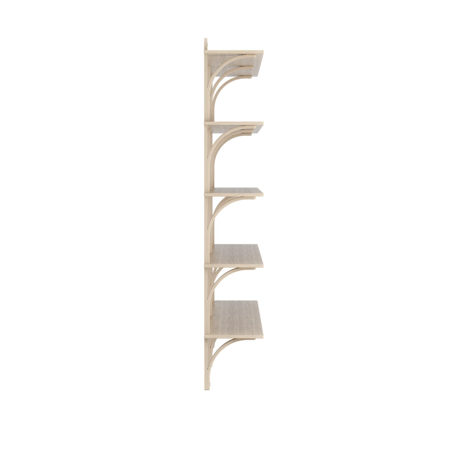 Levi hylle 3 hylleplan, Hvitpigmentert eik-aluminium, 180 cm Swedese