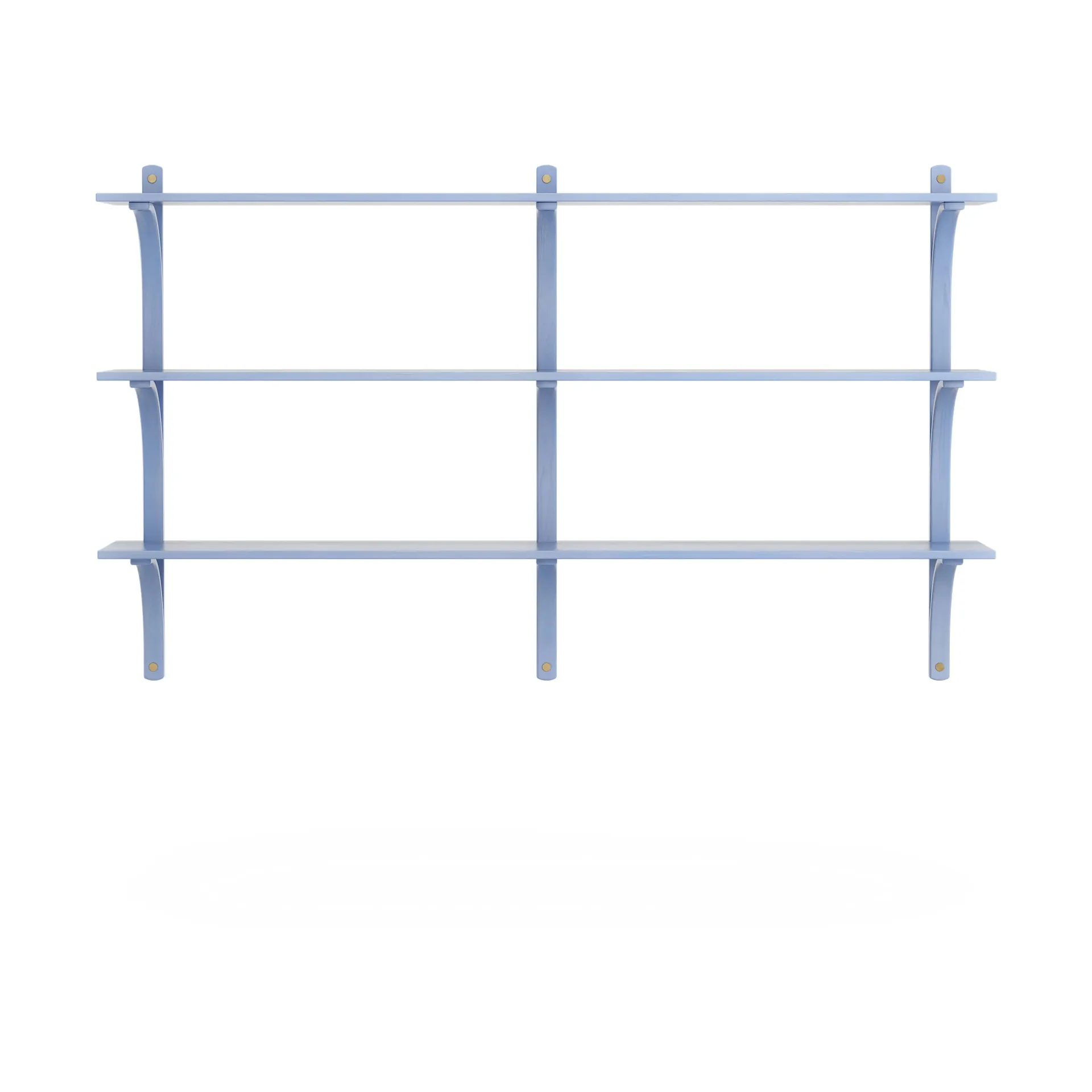 Levi hylle 3 hylleplan, ILKE Blue-messing, 180 cm Swedese