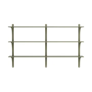 Levi hylle 3 hylleplan - Moss green-aluminium, 180 cm - Swedese