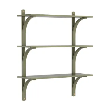 Levi hylle 3 hylleplan - Moss green-aluminium, 90 cm - Swedese