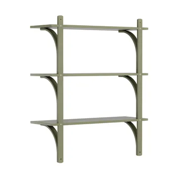 Levi hylle 3 hylleplan - Moss green-aluminium, 90 cm - Swedese