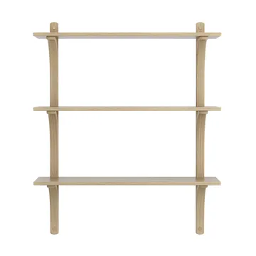 Levi hylle 3 hylleplan - Naturlakkert eik‑messing, 90 cm - Swedese