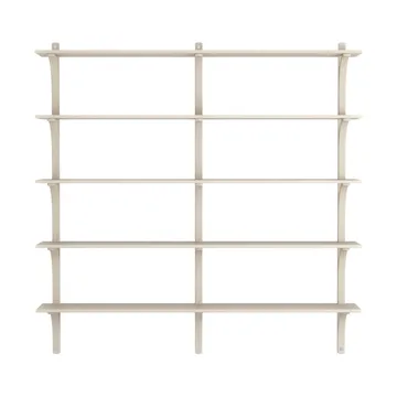 Levi hylle 5 hylleplan - Hvitpigmentert ask-aluminium, 180 cm - Swedese