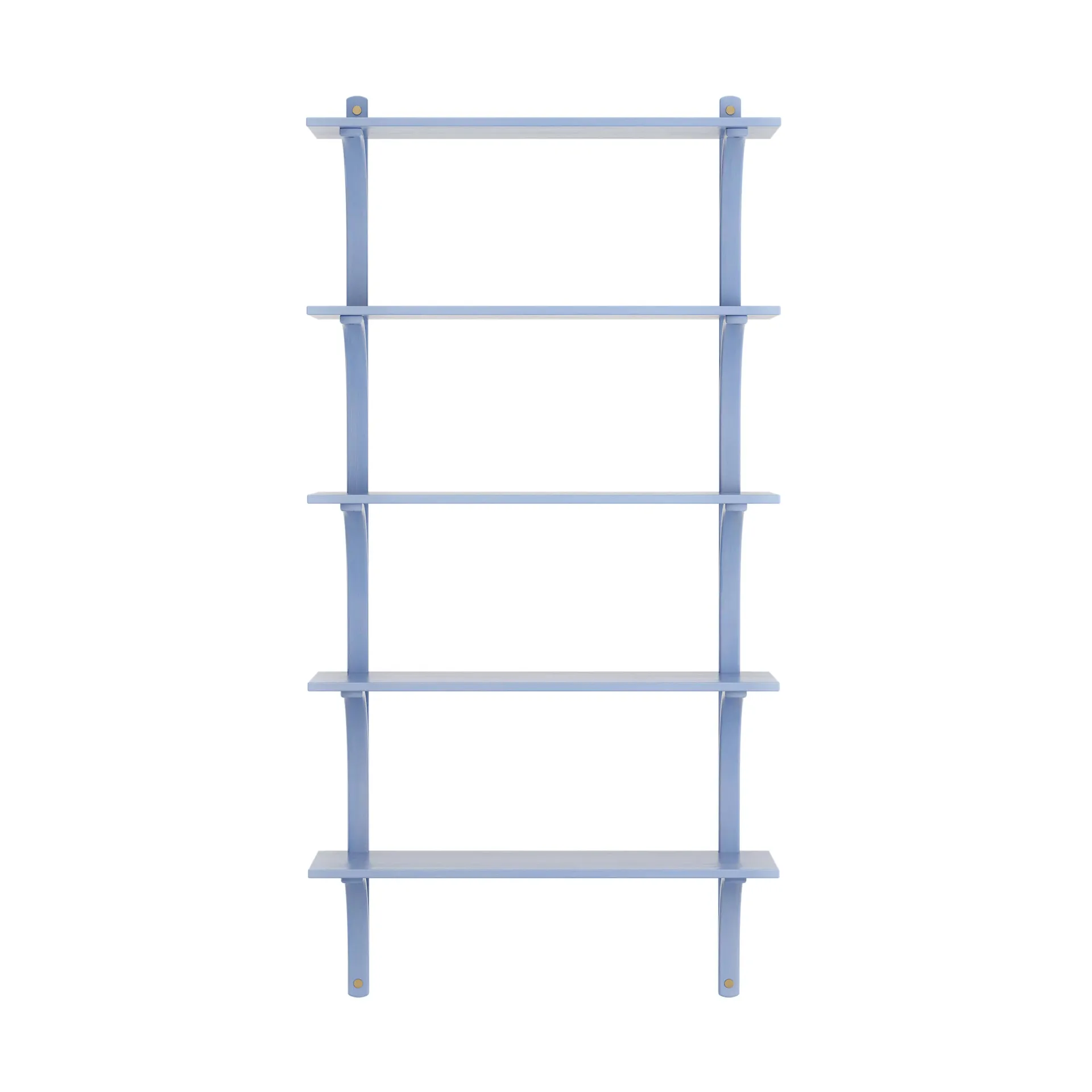 Levi hylle 5 hylleplan, ILKE Blue-messing, 90 cm Swedese