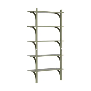 Levi hylle 5 hylleplan - Moss green-aluminium, 90 cm - Swedese