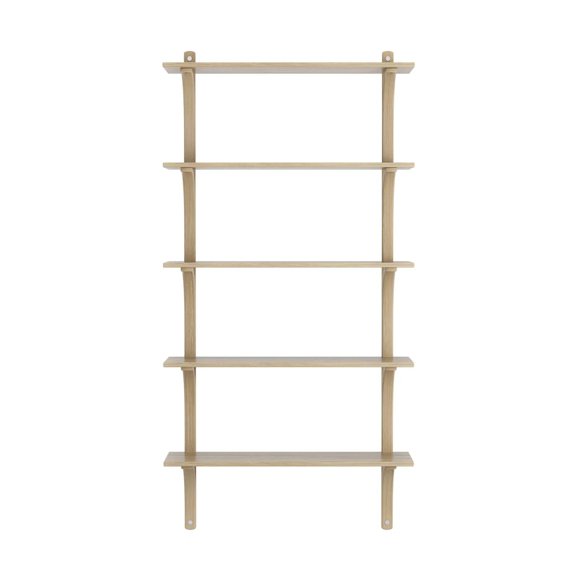 Levi hylle 5 hylleplan, Naturlakkert eik-aluminium, 90 cm Swedese