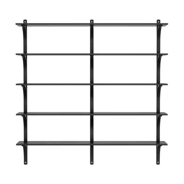 Levi hylle 5 hylleplan - Svartlaserad ask-messing, 180 cm - Swedese