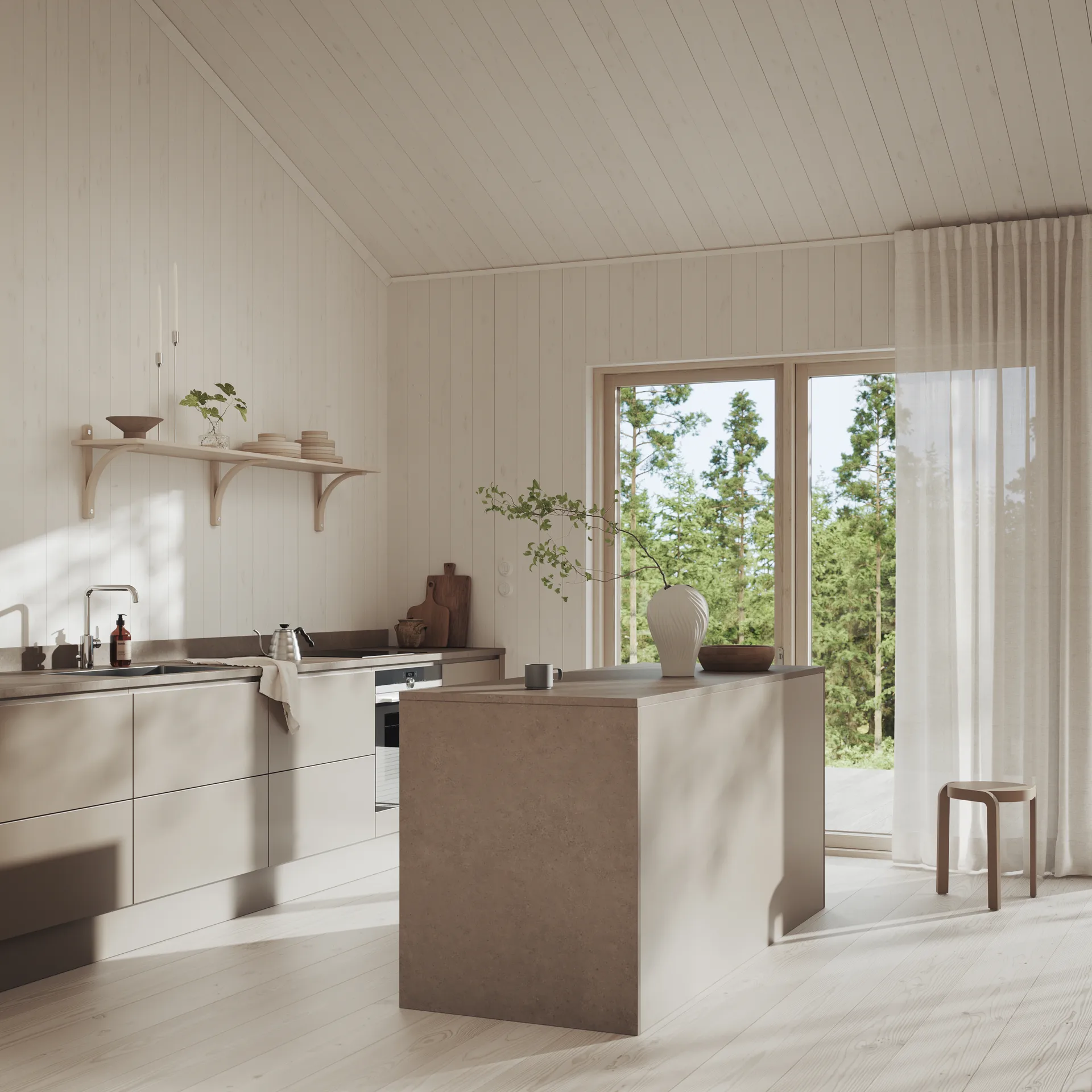 Levi hylle, Ilke blå-messing, 2 hyller, 180 cm Swedese