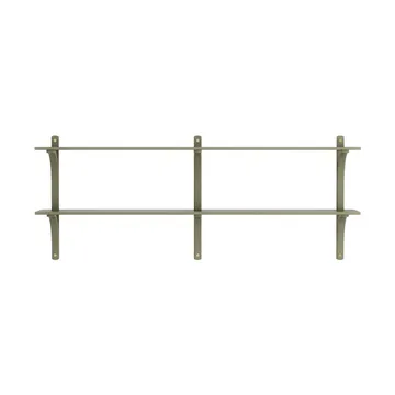 Levi hylle - Moss green-messing, 2 hyller, 180 cm - Swedese