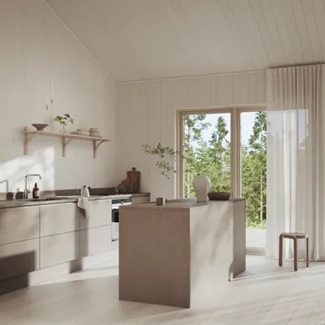 Levi hylle - Svart ask-rustfritt stål, 2 hyller, 180 cm - Swedese