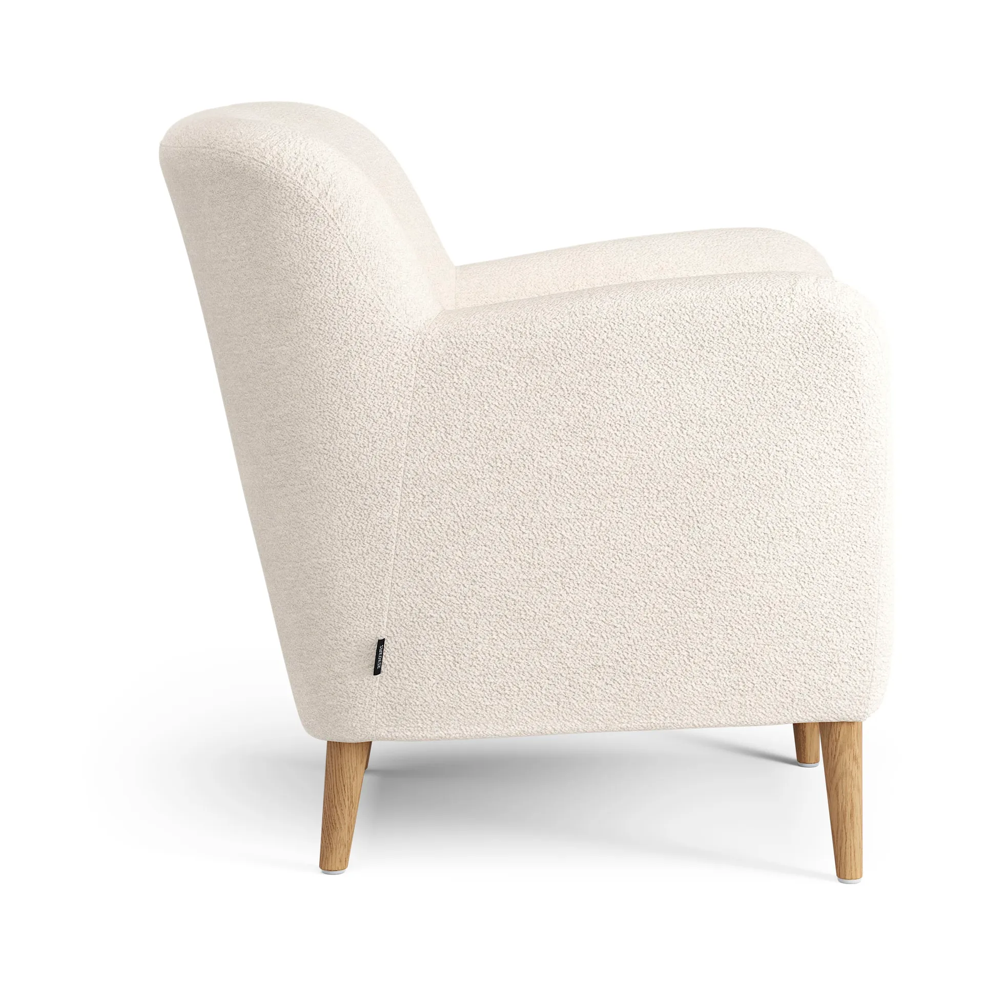 Nova lenestol, Barnum 01 Off white-ek oljet Swedese