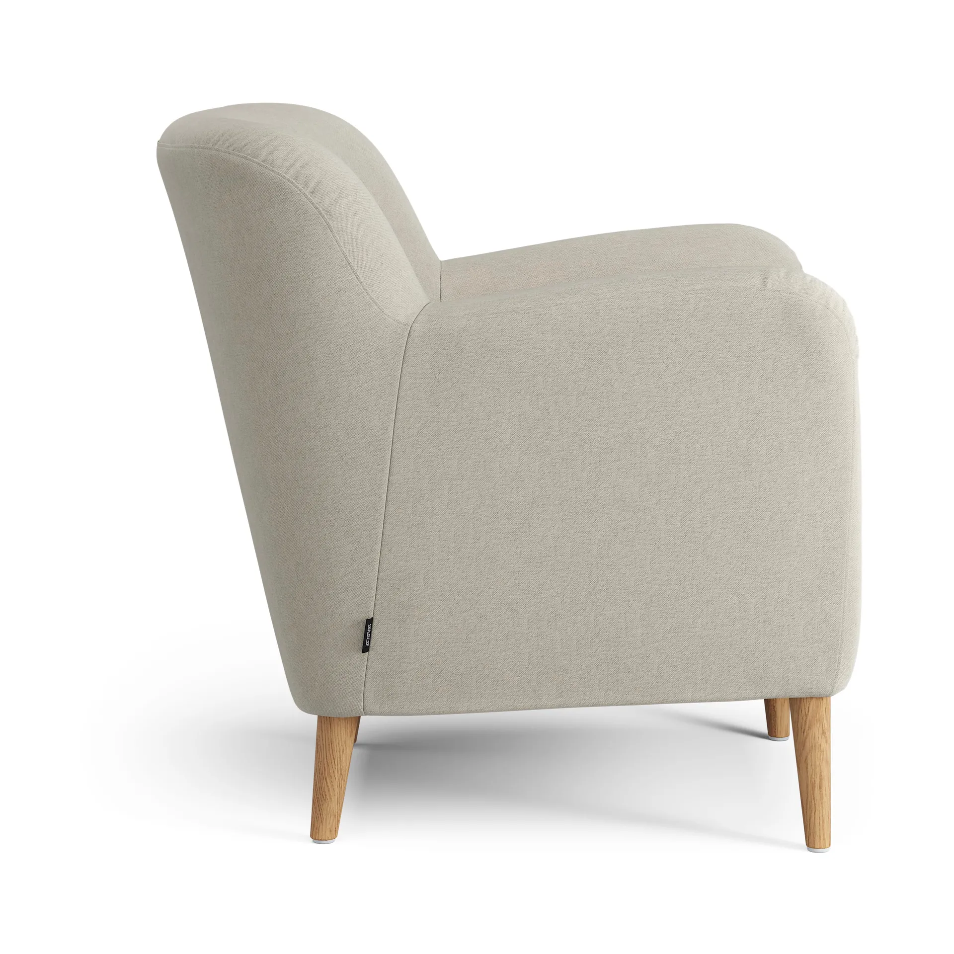 Nova lenestol med knapper, Linara 05 Porridge-eik oljet Swedese