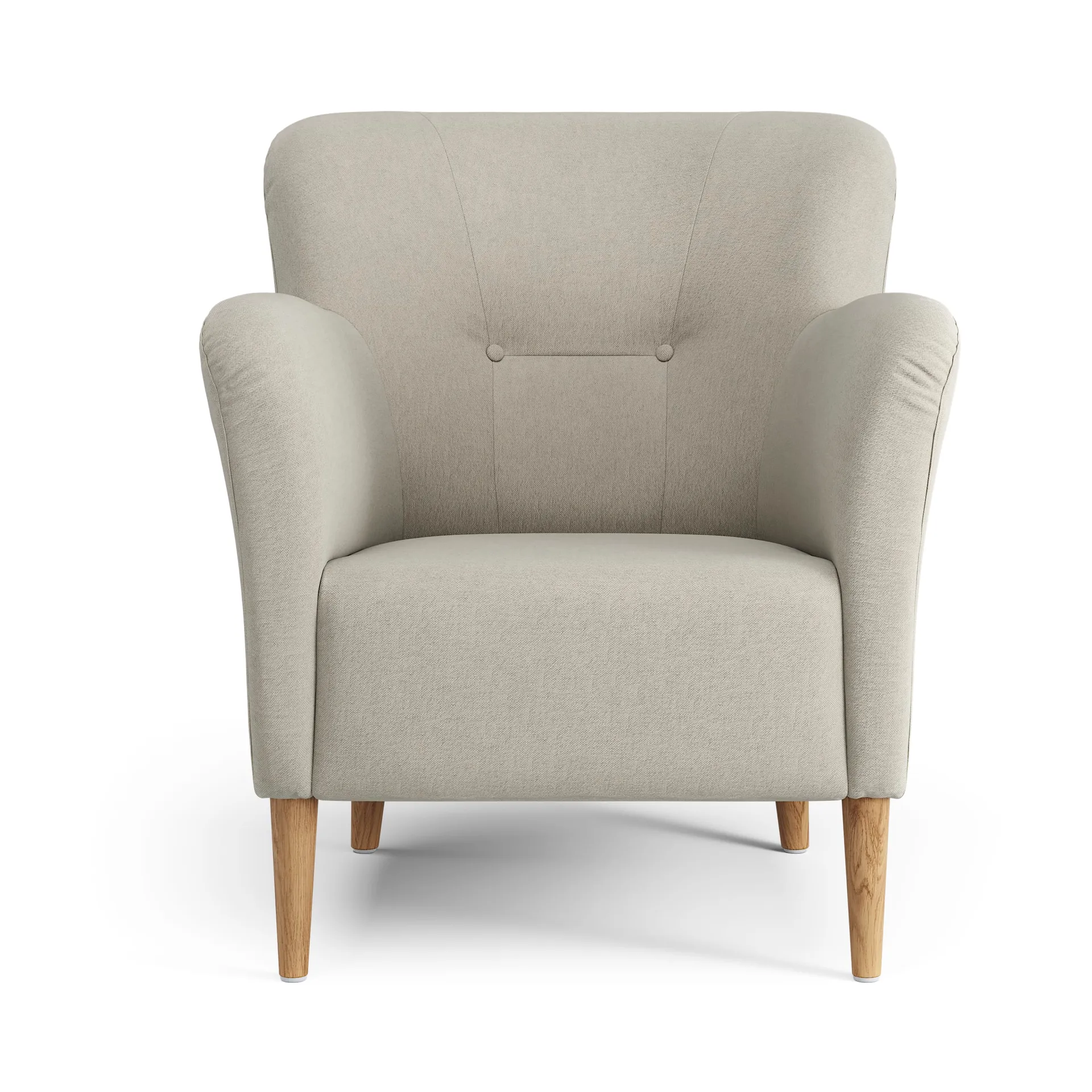 Nova lenestol med knapper, Linara 05 Porridge-eik oljet Swedese