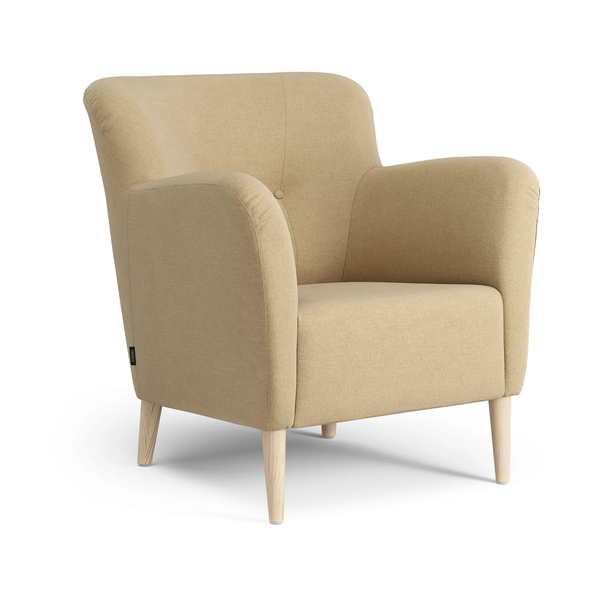 Nova lenestol med knapper, Linara 08 Fudge-ask naturlakk Swedese