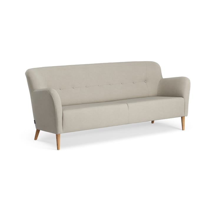 Nova sofa 3-seter med knapper 200 cm - Linara 05 Porridge-eik oljet - Swedese