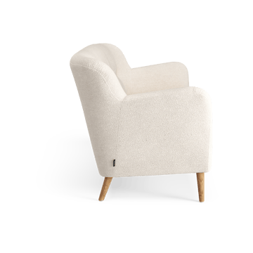 Nova sofa 3-seters 200 cm - Barnum 01 Off white-ek oljet - Swedese