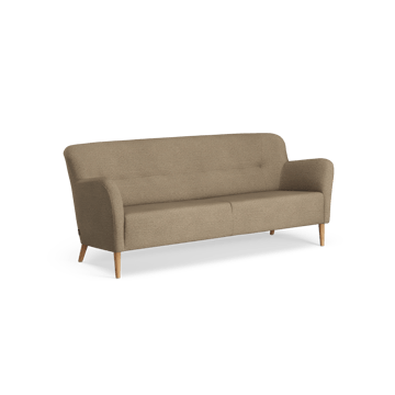 Nova sofa 3-seters 200 cm - Barnum 04 Jute-ek oljet - Swedese