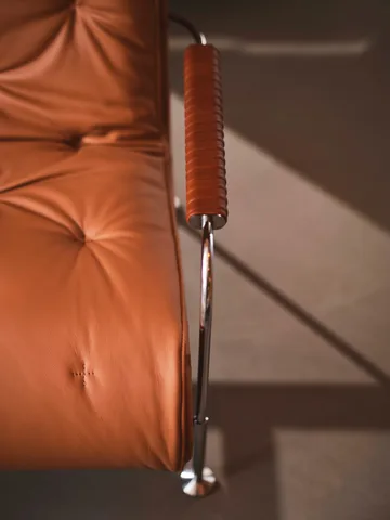 Serpentine lenestol - Lær Elmo Soft Lys brun-krom-tärnsjö Cognac - Swedese