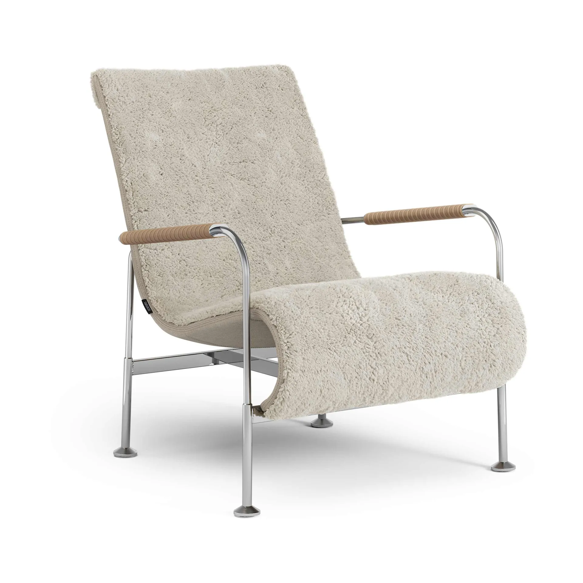 Serpentine lenestol, Saueskinn Moonlight-krom-Tärnsjö Nature Swedese