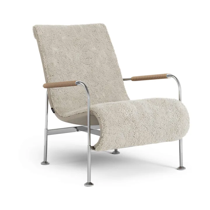 Serpentine lenestol - Saueskinn Moonlight-krom-Tärnsjö Nature - Swedese