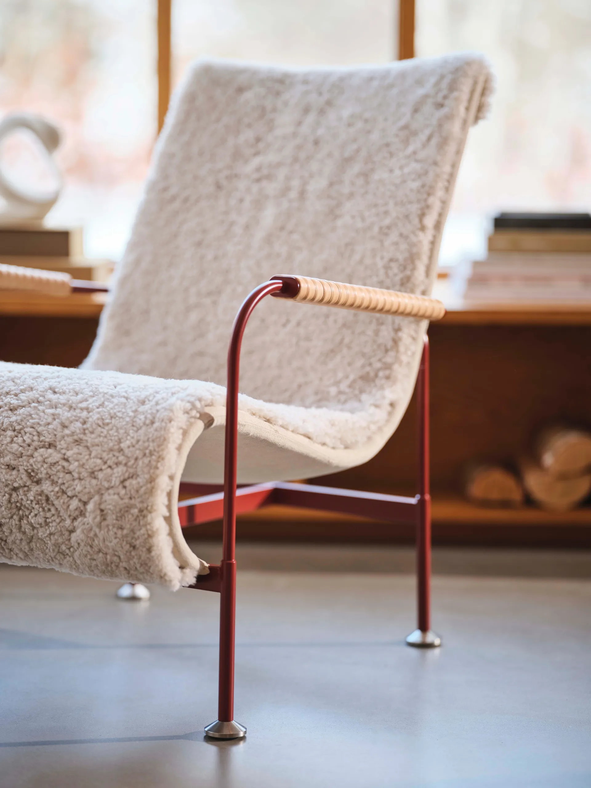 Serpentine lenestol, Stoff Romo Linara Rye-krom Swedese