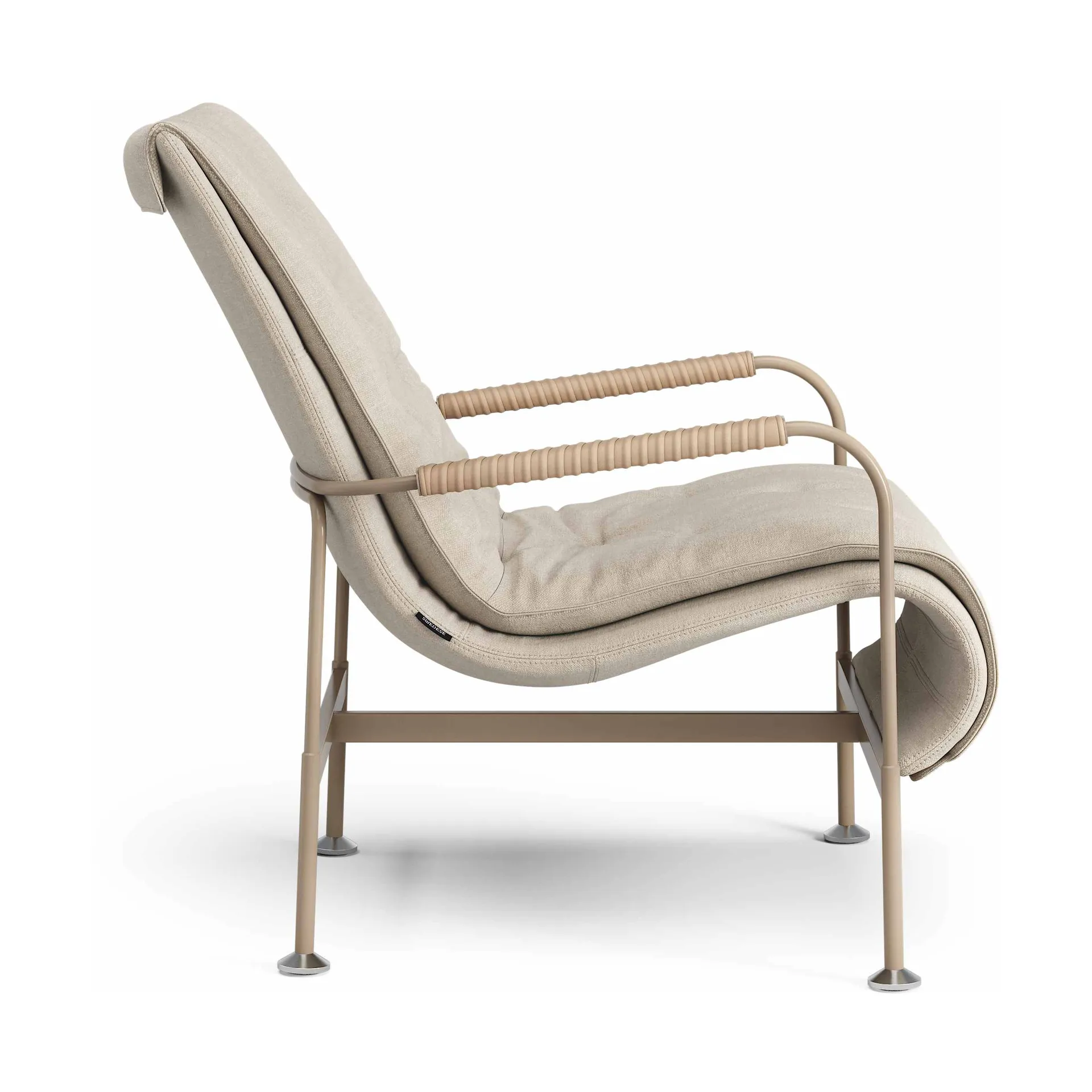 Serpentine lenestol, Stoff Romo Linara Rye-nutmeg-Tärnsjö Nature Swedese