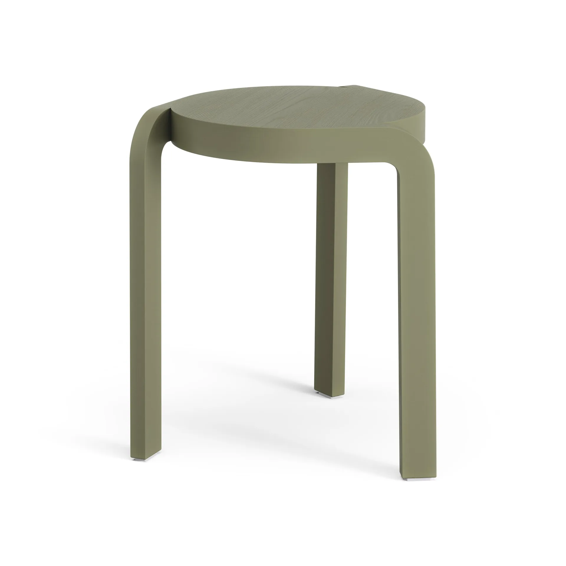 Spin rund krakk H44 cm, Ask-moss green, Ø32x44 cm Swedese